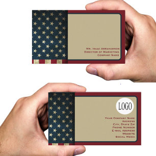 Patriotic American Flagga Visitkort