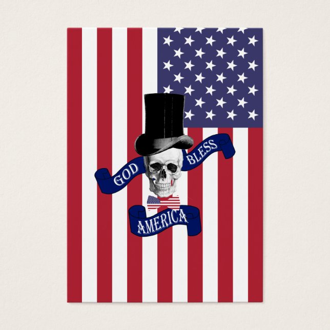 Patriotic American flagga Visitkort (Framsidan)
