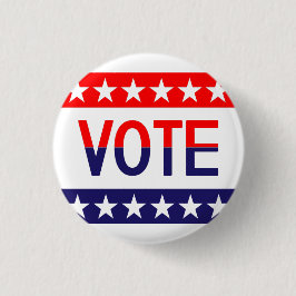 Patriotic American Flagga Vote Knapp