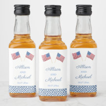 Patriotic American Flagga Wedding Favor
