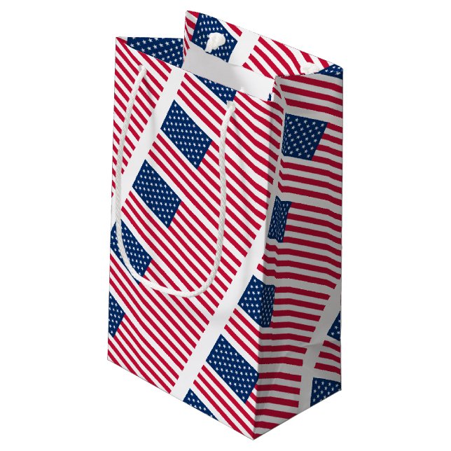 Patriotic American Flaggor Gift Bag (Baksidan Vinklad)
