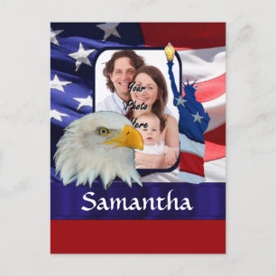 Patriotic American-fotomall Vykort