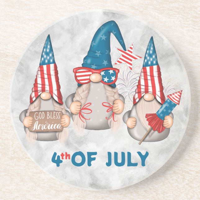Patriotic American Gnomes 4:e juli Underlägg (Framsidan)