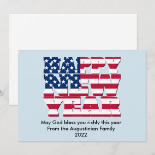 Patriotic American GOTT NYTT ÅR Julkort