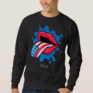 Patriotic American Graphic Independence day 4 Lång Ärmad Tröja