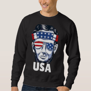 Patriotic American Graphic Independence day Lång Ärmad Tröja