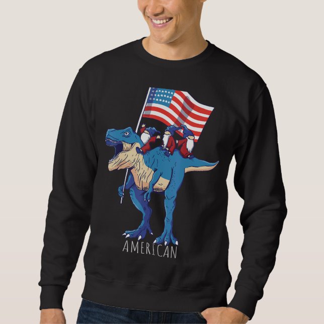 Patriotic American Graphic Independence day Lång Ärmad Tröja (Framsida)