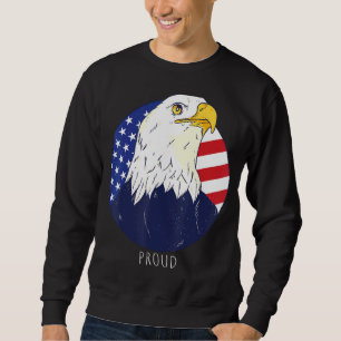 Patriotic American Graphic Independence day Lång Ärmad Tröja