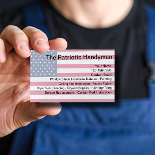 Patriotic American Handyman Services Visitkort