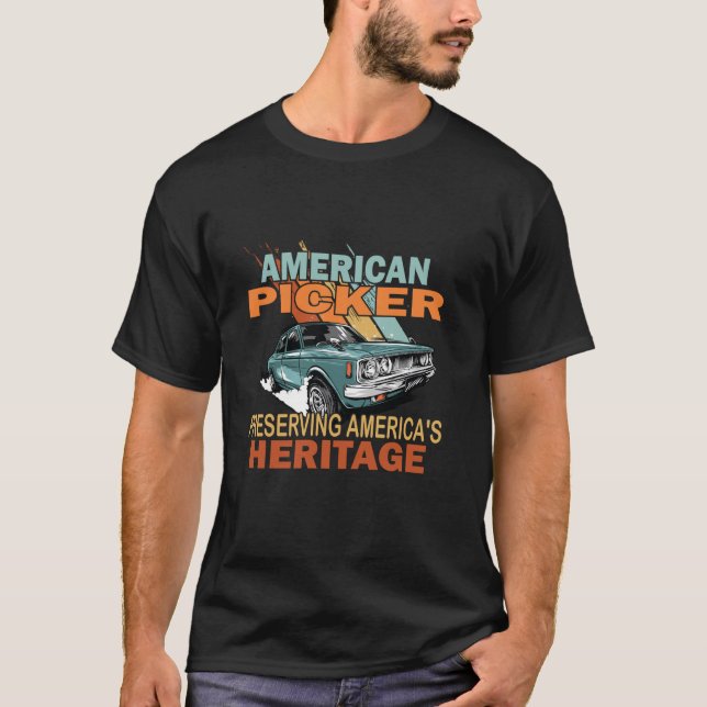 Patriotic American Heritage Pickers Långärmad T T Shirt (Framsida)