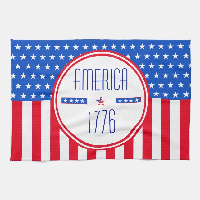 Patriotic American Kökshandduk (Horisontell)