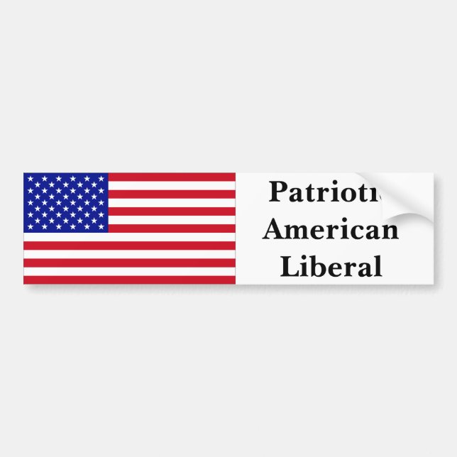 Patriotic American Liberal Bildekal (Framsidan)