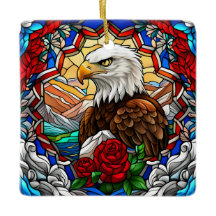 Patriotic American Örn ’Stached Glass’