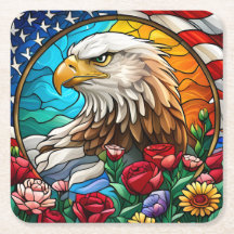 Patriotic American Örn ’Stached Glass’