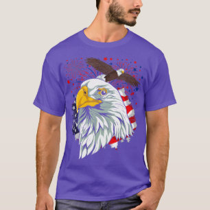 Patriotic American Örn USA flagga Bird 4:e T Shirt