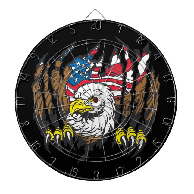 Patriotic American Örn USA flagga Piltavla (Framsidan)