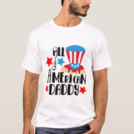 Patriotic American Pappa ord art T Shirt