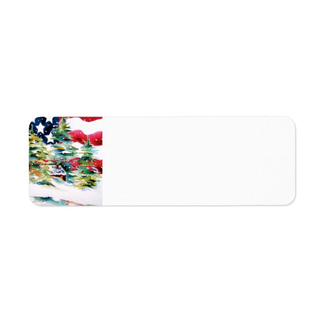 Patriotic American Return-adressetikett Returadress Etikett (Framsidan)