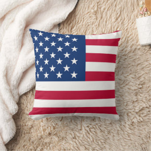 Patriotic American Rött vitt blått Anpassningsbar Kudde