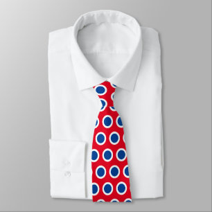 "Patriotic American Rött vitt blått Polka dots" Slips