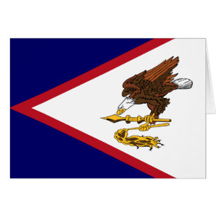 Patriotic American Samoa Flagga Hälsningskort
