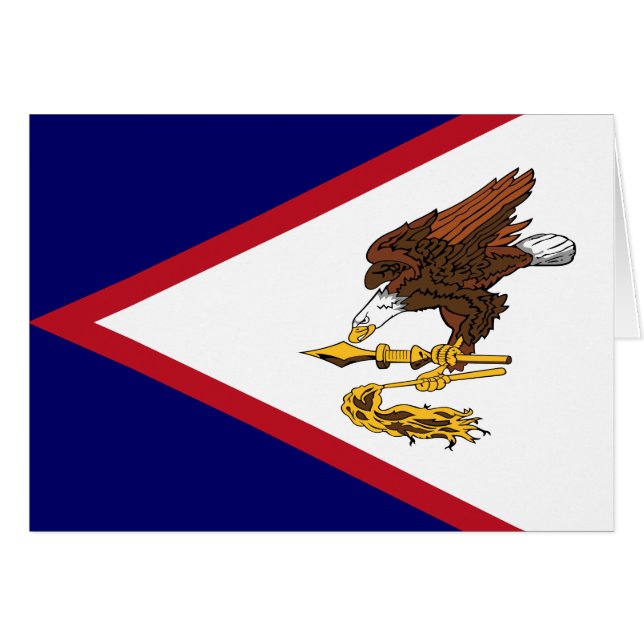 Patriotic American Samoa Flagga Hälsningskort (Framsidan Horizontal)