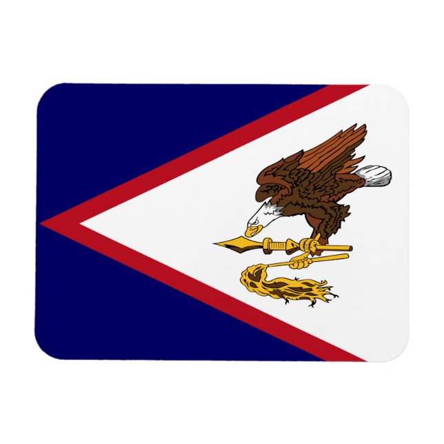 Patriotic American Samoa Flagga Magnet (Horisontell)