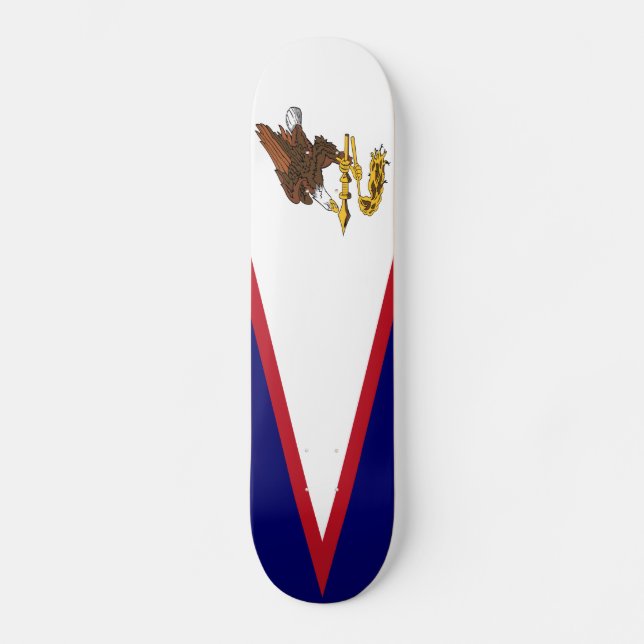 Patriotic American Samoa Flagga Mini Skateboard Bräda 18,5 Cm (Framsida)