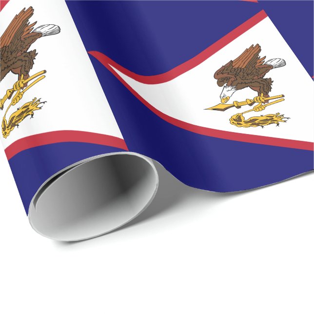 Patriotic American Samoa Flagga Presentpapper (Rullad Hörn)