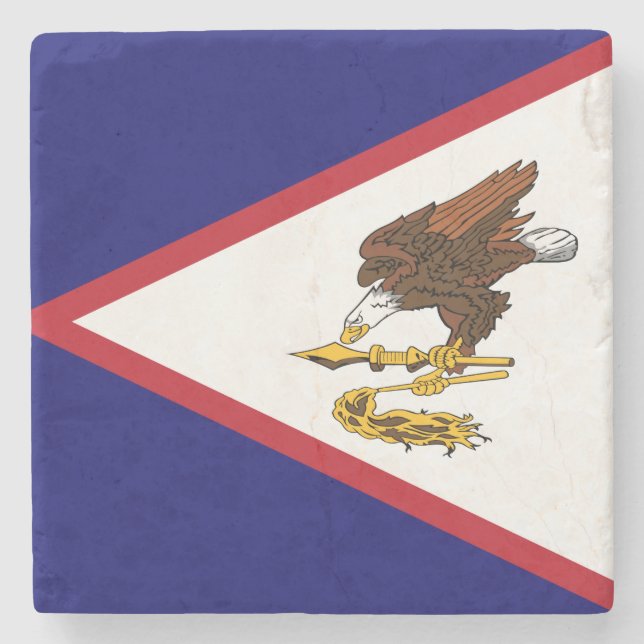 Patriotic American Samoa Flagga Stenunderlägg (Framsidan)