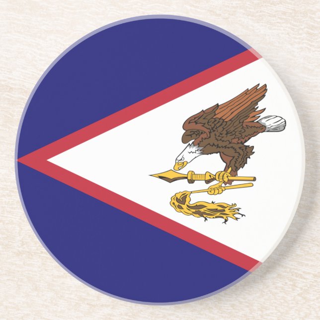 Patriotic American Samoa Flagga Underlägg (Framsidan)