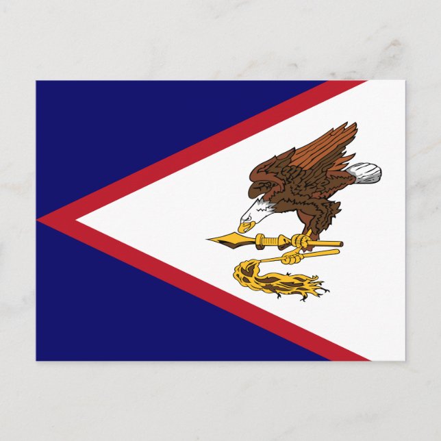 Patriotic American Samoa Flagga Vykort (Framsida)