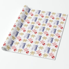 Patriotic American snögubbe Presentpapper