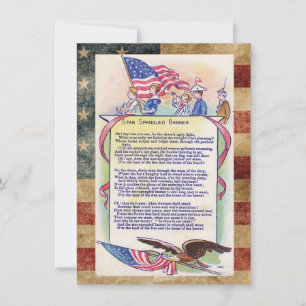 Patriotic American Star Spangled Banner Julkort