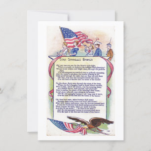 Patriotic American Star Spangled Banner Julkort