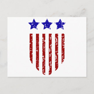 Patriotic American Stars och stripes Vykort