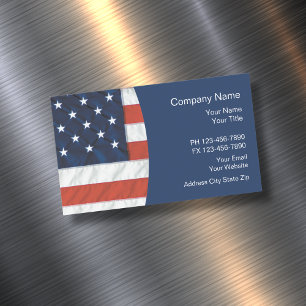 Patriotic American Theme Magnetiska Visitkort