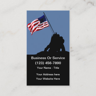 Patriotic American Theme Simple Visitkort