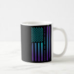 Patriotic American US Flagga Suicide Prevention Aw Kaffemugg<br><div class="desc">Patriotic American US Flagga Suicide Prevention Awareness</div>