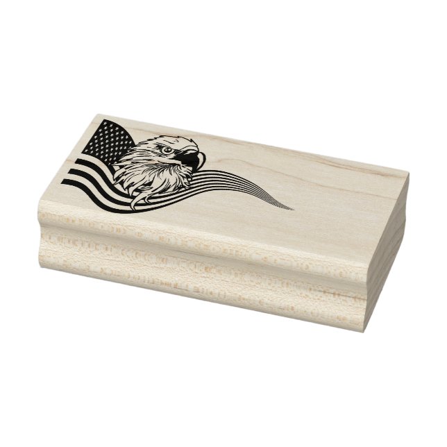 Patriotic American USA Flag Bald eagle art Stämpel (Stämpel)