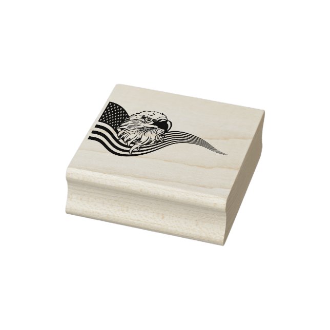 Patriotic American USA Flag Bald eagle art Stämpel (Stämpel)