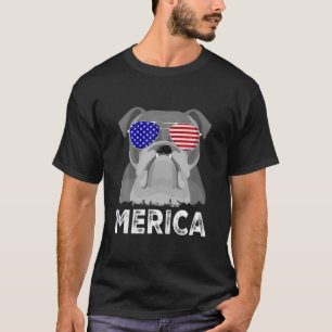 Patriotic American USA flagga Funny Merica English T Shirt