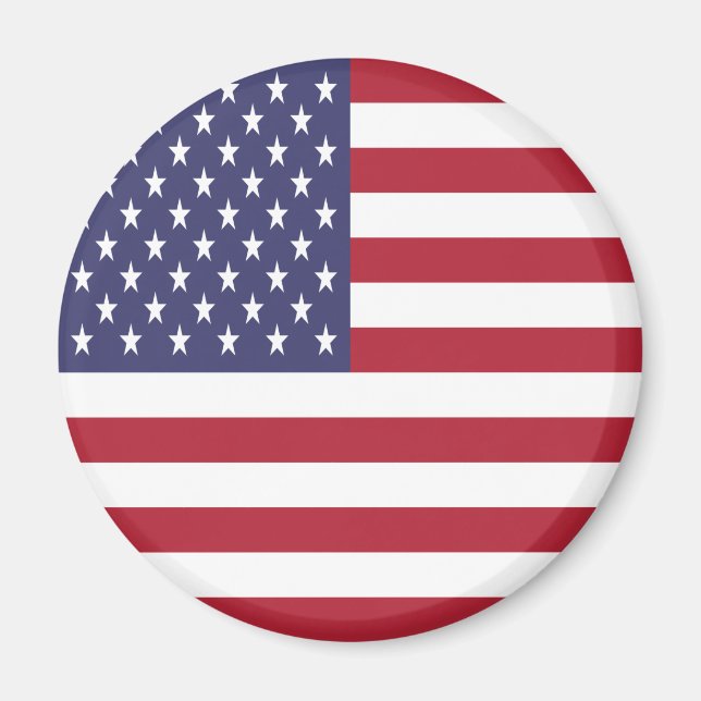 Patriotic American USA flagga Magnet (Framsidan)