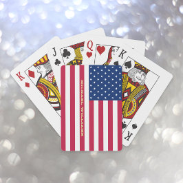 Patriotic American USA flagga Monogrammed Poker Ga Casinokort