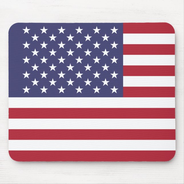 Patriotic American USA flagga Mouse Pad Musmatta (Framsidan)