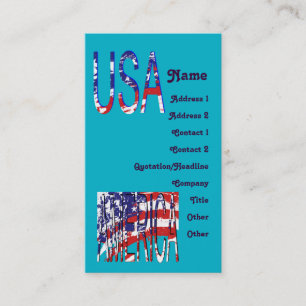 Patriotic American USA Skapar din egen Visitkort