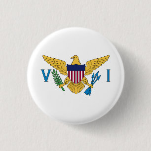 Patriotic American Virgin Islands Flagga Knapp