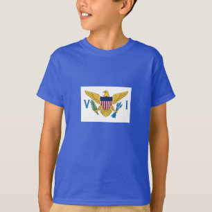 Patriotic American Virgin Islands Flagga T Shirt