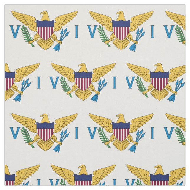 Patriotic American Virgin Islands Flagga Tyg (Provkarta)