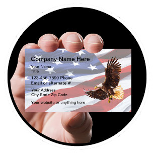 Patriotic Americana Theme Businesscards Visitkort